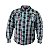 Camisa Masculina de Fibra Sintética Azul com Detalhes Vermelhos - Kustom Art - Imagem 1