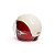 Capacete Aberto Lucca Mod. Sublime - Customizado por MTX Imports - Royal Enfield Vermelho & Branco - Imagem 3