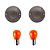 Kit de 2 Lentes de 3 1/4'' Fumê do Pisca - Heritage / Road King e Electra Glide - Chris Products - Imagem 1