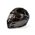 Capacete Escamoteável Lucca Mod. Rider One 1 - Customizado por MTX Imports - Triumph Preto e Grafite - Imagem 1