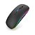 Mouse Óptico Sem Fio Recarregável 1.600DPI, RGB, 4 Botões, Preto - H'Maston E-1300 Pro - Imagem 2
