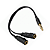 Cabo Adaptador de Áudio Y P3 (Macho) para 2 P2 (Fêmea) Fone e Microfone - Verde - Imagem 2