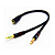 Cabo Adaptador de Áudio P2 (Fêmea) para 2 P2 (Macho) 3.5mm - Verde - Imagem 2