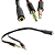 Cabo Adaptador de Áudio P2 (Fêmea) para 2 P2 (Macho) 3.5mm - Verde - Imagem 3