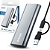 Case Gaveta para SSD M.2 NVMe USB-C 10Gbps Ate 4TB em Alumínio - Exbom CGHD-M2NV700 - Imagem 1