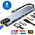 Conversor Tipo C Para HDMI, 2 USB 3.0, 2 Tipo C, 2 Leitor de Cartão SD/Micro SD e RJ45 até 100mbps - Imagem 1