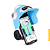 Suporte de Celular para Moto com Capacete, Proteção Solar e Chuva, Preto/Azul - Lehmox LEY-2112 - Imagem 3
