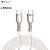 Cabo Tipo C Para Tipo C 100W com 1 Metro, Branco - Hrebos CB-351C - Imagem 1