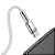 Cabo Tipo C 100W com 1 Metro, Tecido Trançado, Metal, Branco - Hrebos CB-218C - Imagem 4