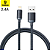 Cabo de Carregamento para iPhone e iPad 2.4A com 1.2 metros, Nylon Trançado, Preto - Baseus - Imagem 1