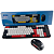 Kit Teclado e Mouse Sem Fio Bluetooth e Wireless 2.4GHz, Recarregável, Vermelho - Knup KP-TE129 - Imagem 2