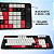 Kit Teclado e Mouse Sem Fio Bluetooth e Wireless 2.4GHz, Recarregável, Vermelho - Knup KP-TE129 - Imagem 6
