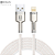 Cabo de Carregamento para iPhone 27W com 1 Metro, Trançado, Metal - Hrebos CB-218i - Imagem 1