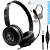 Fone de Ouvido Headset Office, Conector P2 3.5mm, Cabo 2 metros, Preto - HP DHE-8009 - Imagem 1