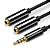 Cabo Adaptador P3 (Macho) para 2 P2 (Fêmea) 3,5mm com 20cm - Ugreen AV141 - Imagem 2
