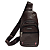 Mini Bolsa Tiracolo Pochete Transversal Ombro de Couro Sintético Marrom - Jingpin A2507 - Imagem 2