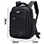 Mochila Para Notebook até 14" Unissex à Prova D'Água com Alça Cor Preto - Aco 1507 - Imagem 3