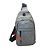 Mini Bolsa Tiracolo Pochete Transversal Ombro Ant Furto Unissex Cor Cinza - A2535 - Imagem 5