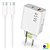 Kit Carregador com 2 Portas USB e Tipo C Turbo 45W + Cabo Tipo C - Lehmox LE-407 - Imagem 2