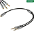 Cabo Adaptador de Áudio P2 (Fêmea) para 2xP2 (Macho) 3.5mm com 20cm - Ugreen AV140 - Imagem 1