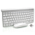 Kit Teclado e Mouse Sem Fio, Wireless 2.4Ghz, Ultra Fino, Branco - H'Maston JP102 - Imagem 1