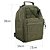 Mini Bolsa Mochila Tiracolo Transversal Tática no Estilo Militar Cor Verde - B014 - Imagem 12