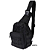 Mini Bolsa Mochila Tiracolo Transversal Tática no Estilo Militar Cor Preto - B014 - Imagem 3