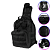 Mini Bolsa Mochila Tiracolo Transversal Tática no Estilo Militar Cor Preto - B014 - Imagem 2