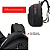 Mochila para Notebook até 15.6" Escolar Reforçada Unissex Cadeado Anti Furto, Semi Impermeável, Preto - Aco Zy2041 - Imagem 8