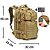 Mochila Tática Militar Impermeável Reforçada Grande 36 litros Cor Cáqui - ZE002 - Imagem 9