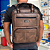 Mochila Para Notebook até 15.6" Unissex em Couro Sintético Marrom, Design Premium - Ouliya 99111-1 - Imagem 12