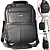 Mochila Para Notebook até 15.6" Unissex em Couro Sintético Preto, Design Premium - Ouliya 99111-6 - Imagem 1