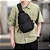 Mini Mochila Tiracolo Transversal em Couro Sintético Preto com Porta USB - Chen's C12157 - Imagem 5