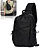 Mini Mochila Tiracolo Transversal em Couro Sintético Preto com Porta USB - Chen's C12157 - Imagem 1