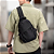 Mini Mochila Tiracolo Transversal em Couro Sintético Preto com Porta USB - Chen's C12157 - Imagem 6