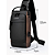Mini Bolsa Mochila Tiracolo Transversal em Couro Sintético Cinza/Marron, Anti Furto e Porta USB - Fashion - Imagem 9