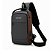 Mini Bolsa Mochila Tiracolo Transversal em Couro Sintético Cinza/Marron, Anti Furto e Porta USB - Fashion - Imagem 2