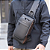 Mini Bolsa Mochila Tiracolo Transversal em Couro Sintético Cinza/Marron, Anti Furto e Porta USB - Fashion - Imagem 7