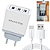 Kit Carregador com 3 Portas USB Quick 3.0 Até 8.1A + Cabo Tipo C - H'Maston H62-3 - Imagem 1