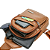 Mini Bolsa Tiracolo Transversal Ombro de Couro Sintético Marrom Claro - Jingpin A2508 - Imagem 5