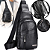 Mini Bolsa Tiracolo Transversal Ombro de Couro Sintético Preto - Jingpin A2508 - Imagem 1