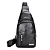 Mini Bolsa Tiracolo Transversal Ombro de Couro Sintético Preto - Jingpin A2508 - Imagem 2