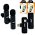 Kit Duplo Microfone Lapela Sem Fio para Android USB-C e iPhone Lightning com 2 Lapelas e 2 Receptores – Lelong LE-930 + LE-931 - Imagem 1