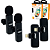 Kit Duplo Microfone Lapela Sem Fio iPhone Lightning com 2 Lapelas + 2 Receptores - Lelong LE-930 - Imagem 1