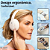 Fone de Ouvido Headphone Bluetooth V5.3 Até 30H com Cancelamento Ativo de Ruído, Bege - Kross KE-HBC05 - Imagem 7