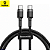 Cabo Tipo C para Tipo C 60W Turbo 50cm Nylon - Baseus CATKLF-TG1 - Imagem 1
