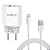 Kit Carregador Turbo com 2 Portas (USB + Tipo C) + Cabo USB para iPhone - A'Gold CA40-2/iOS - Imagem 1