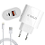 Kit Carregador Turbo com 2 Portas (USB + Tipo C) + Cabo USB para iPhone - A'Gold CA40-2/iOS - Imagem 2