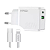 Kit Carregador Turbo com 2 Portas (USB + Tipo C) 20 W + Cabo Tipo-C para iPhone - Kaidi KD-670CL - Imagem 2