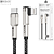 Cabo de Carregamento Tipo C Para iPhone 30W Turbo 1 Metro em L 90 Graus - Hrebos CB-378i - Imagem 1